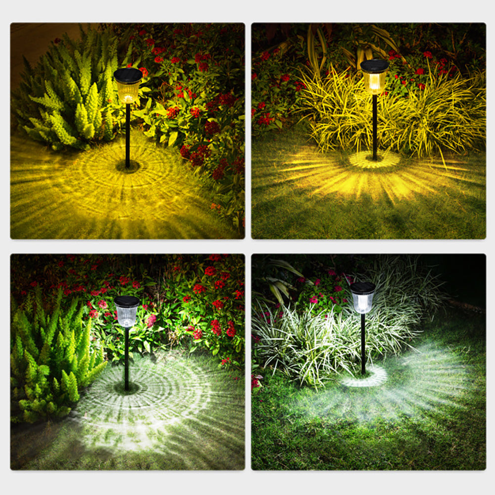 Outdoor LED Solar Light Ip65 Waterproof 2 Lighting Modes 200LM Ultra Bright Stake Lights For Garden Yard Lawn Backyard Porch Decor White light + warm light
