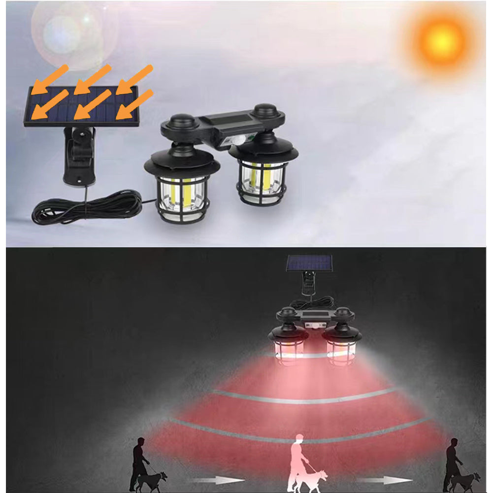 Solar Outdoor Lights 192COB Solar Powered Lights Waterproof Landscape Security Lamps For Yard Garden Driveway Pathway split round