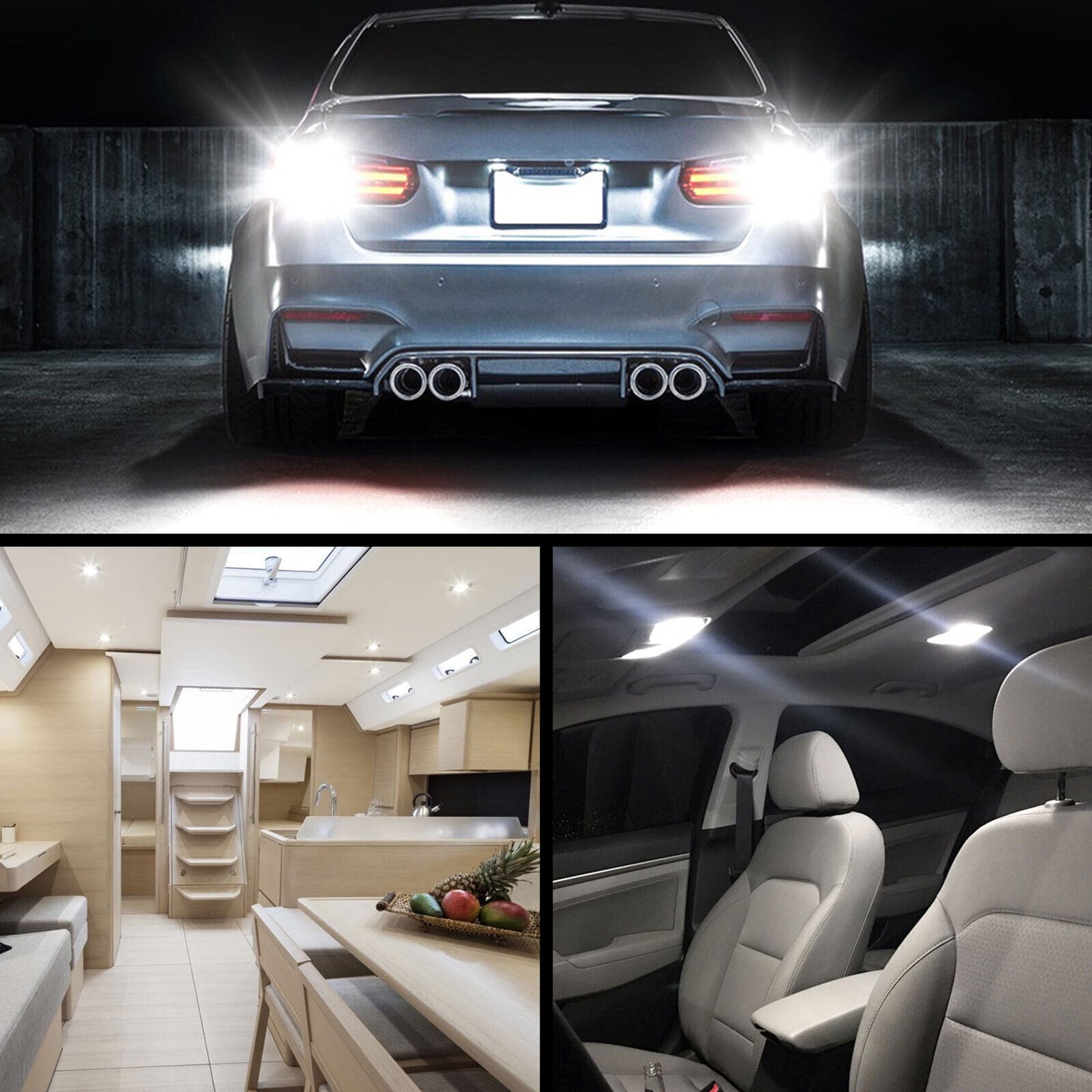 1156 LED Bulb White 1156 1141 22-SMD LED RV Light Bulbs 600LM 6500K DC 12V Trailer Boat Trunk Interior Lights (Pack Of 20) As shown