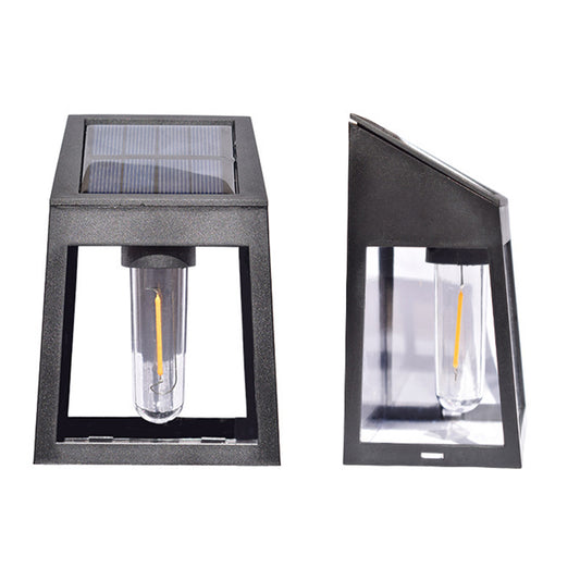 2pcs Outdoor LED Solar Wall Lamp With Solar Panel IP65 Waterproof Auto On/off Modern Minimalist Wall Light Fixtures Tungsten wall light