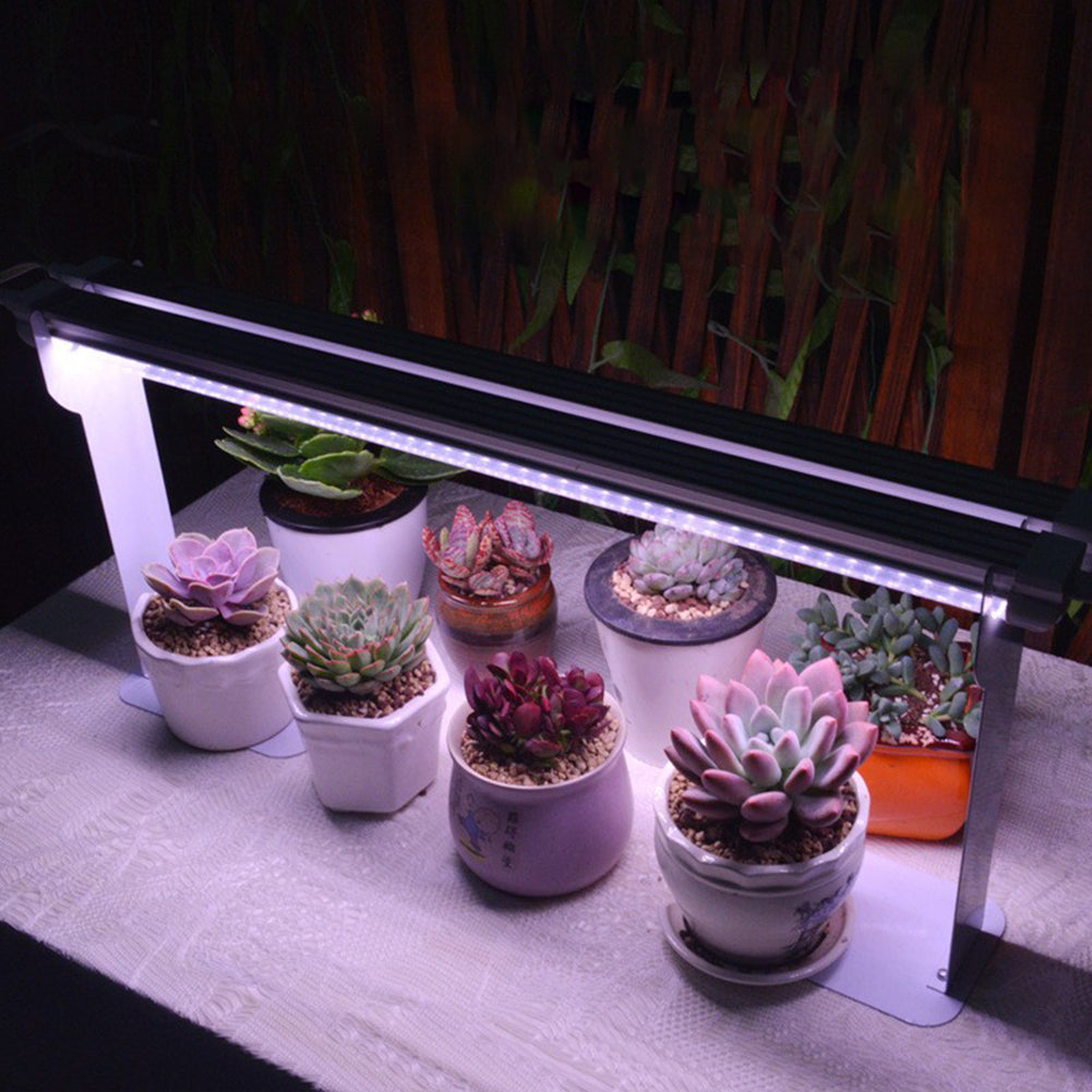 9/18w T8 LED Plant Growth Lamp Energy Saving Aluminum Alloy LED Full Spectrum Plant Light For Indoor Plants Veg Flower (US Plug) Double row 18W