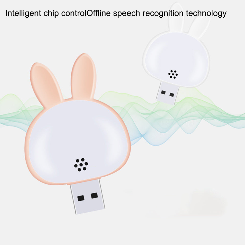 USB Night Light Intelligent Voice Control 3 Color Adjustable Brightness USB Plug-in LED Night Lamp For Nursery Dorm Bedroom pink