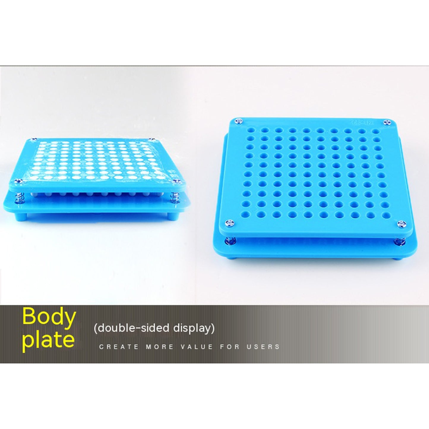100 Holes Manual Capsule Filling Board Machine With Powder Baffle 100 Positions Herbal Powder Filler DIY Maker 2# blue