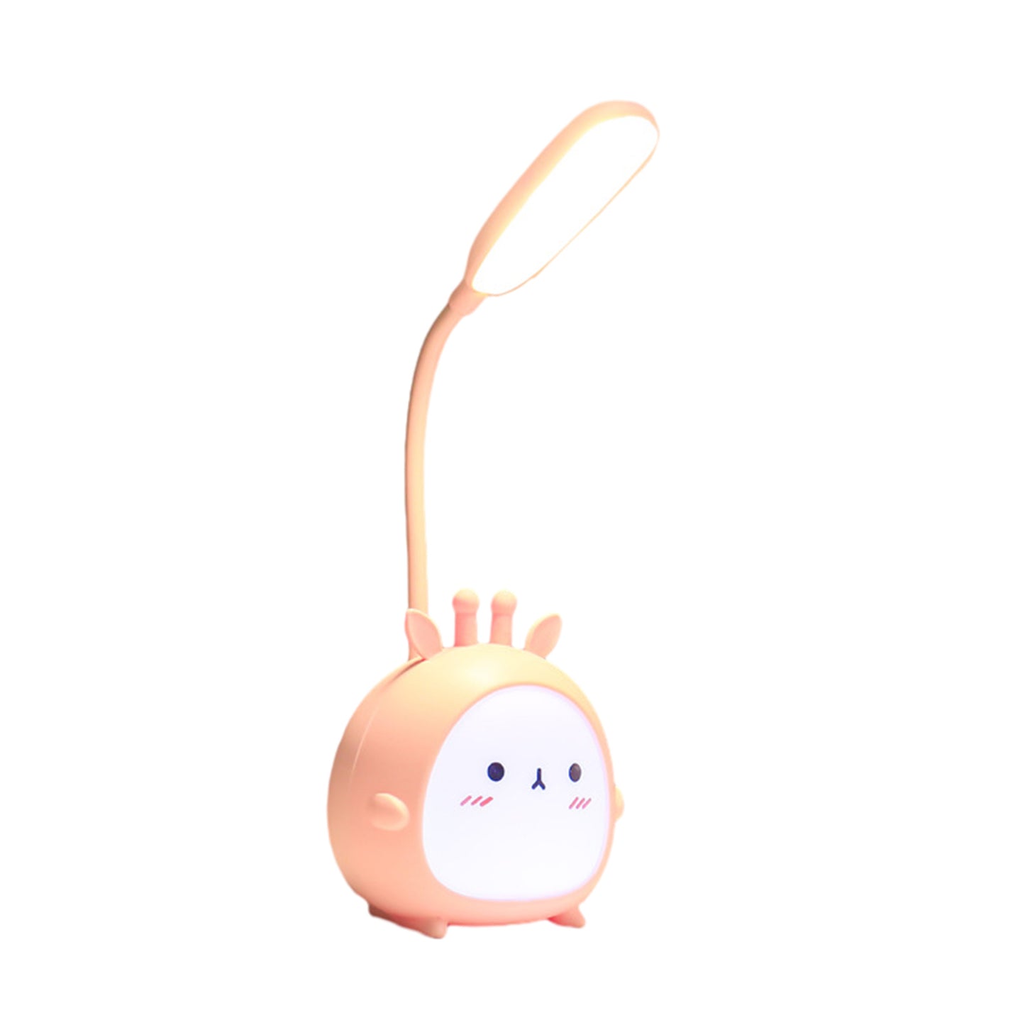 Portable LED Table Lamps 3 Lighting Modes Cartoon Deer Eye Protection USB Charging Reading Desk Light Night Light pink lamb