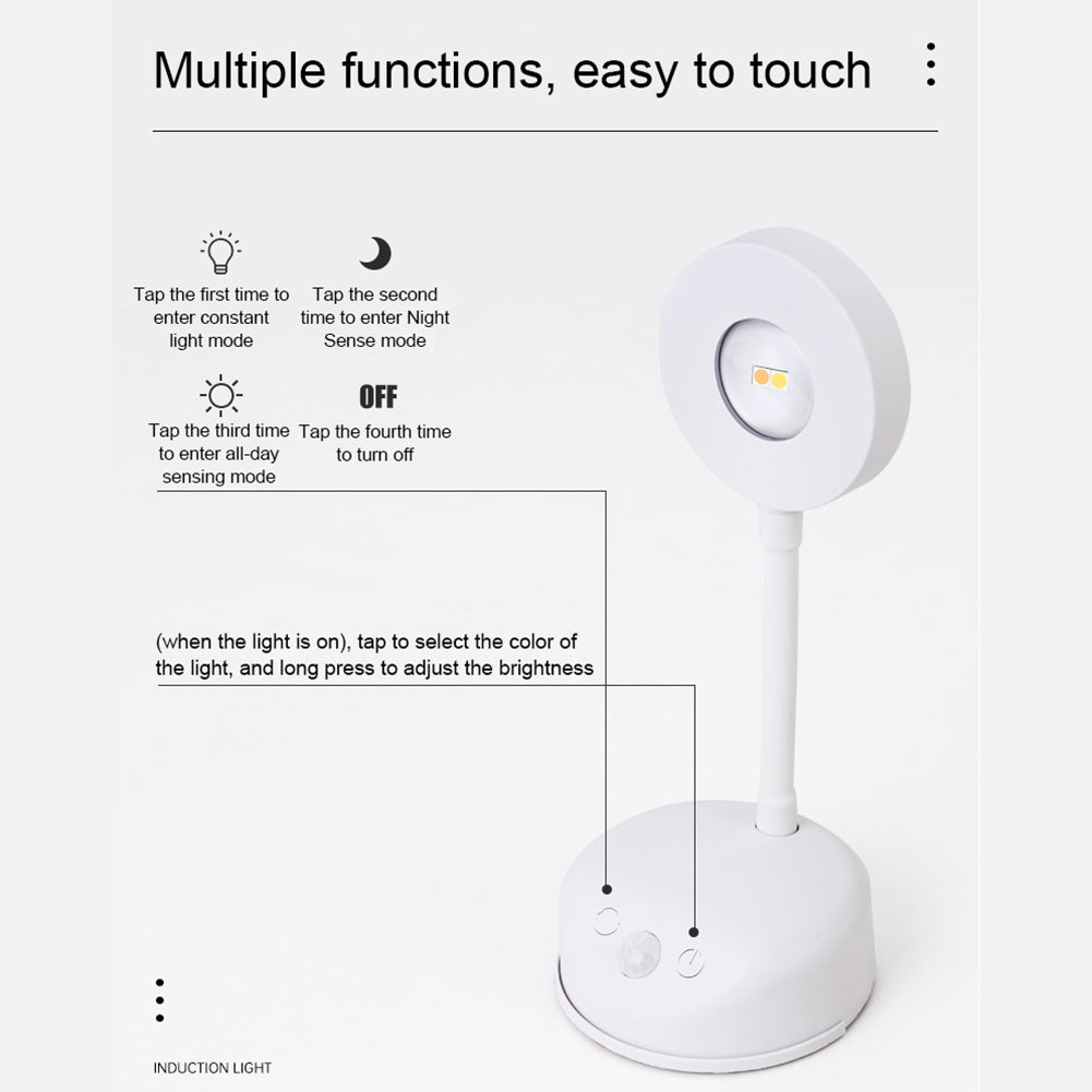 LED Wall Lamp 3 Color Modes Infinite Dimming Easy Installation Wall Mount Lighting Fixture For Bedroom Hotel White