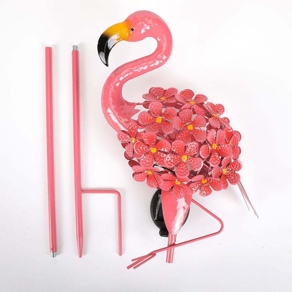 LED Flamingo Solar Lights Waterproof Energy Saving Garden Lamp With 2v100mah Solar Panel For Lawn Patio Pathway (89cm x 23cm) flamingo