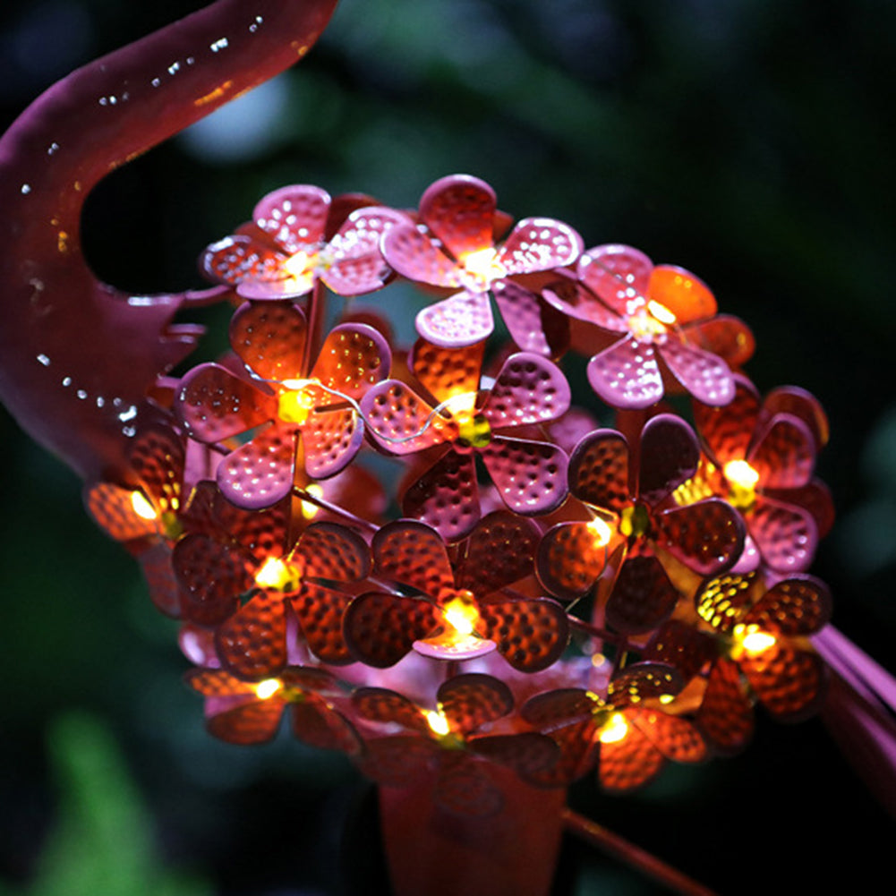 LED Flamingo Solar Lights Waterproof Energy Saving Garden Lamp With 2v100mah Solar Panel For Lawn Patio Pathway (89cm x 23cm) flamingo