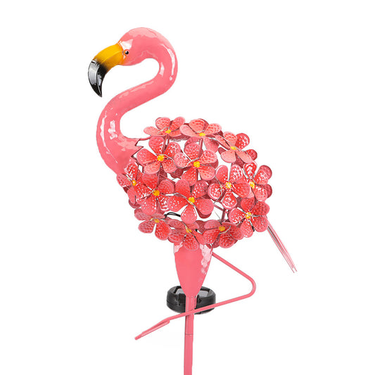 LED Flamingo Solar Lights Waterproof Energy Saving Garden Lamp With 2v100mah Solar Panel For Lawn Patio Pathway (89cm x 23cm) flamingo