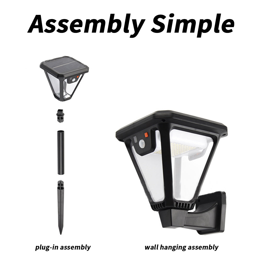 Outdoor Waterproof LED Solar Pathway Lights Bright Waterproof & Heat Resistance Lawn Lights Landscape Path Lights With 3 Modes solar wall light