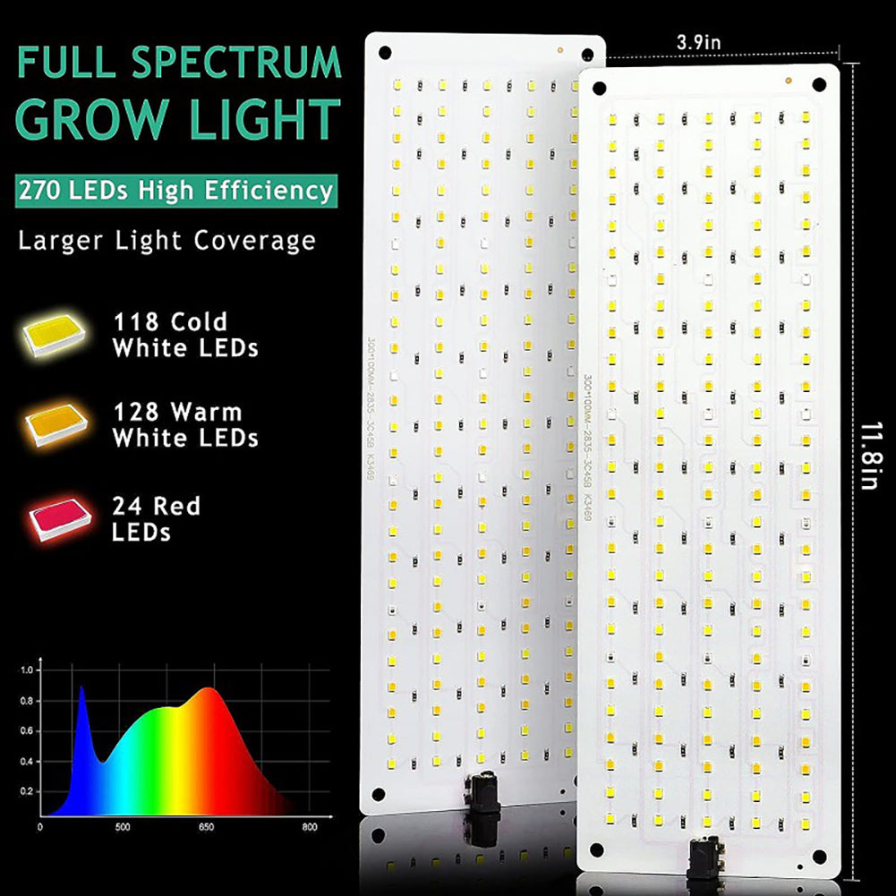 20W LED Plant Growth Lamp 5000K 9 Levels Adjustable Brightness 4h/8H/12H Time Setting Aluminum Alloy Full Spectrum Grow Light For Indoor Plants (US Plug) three heads