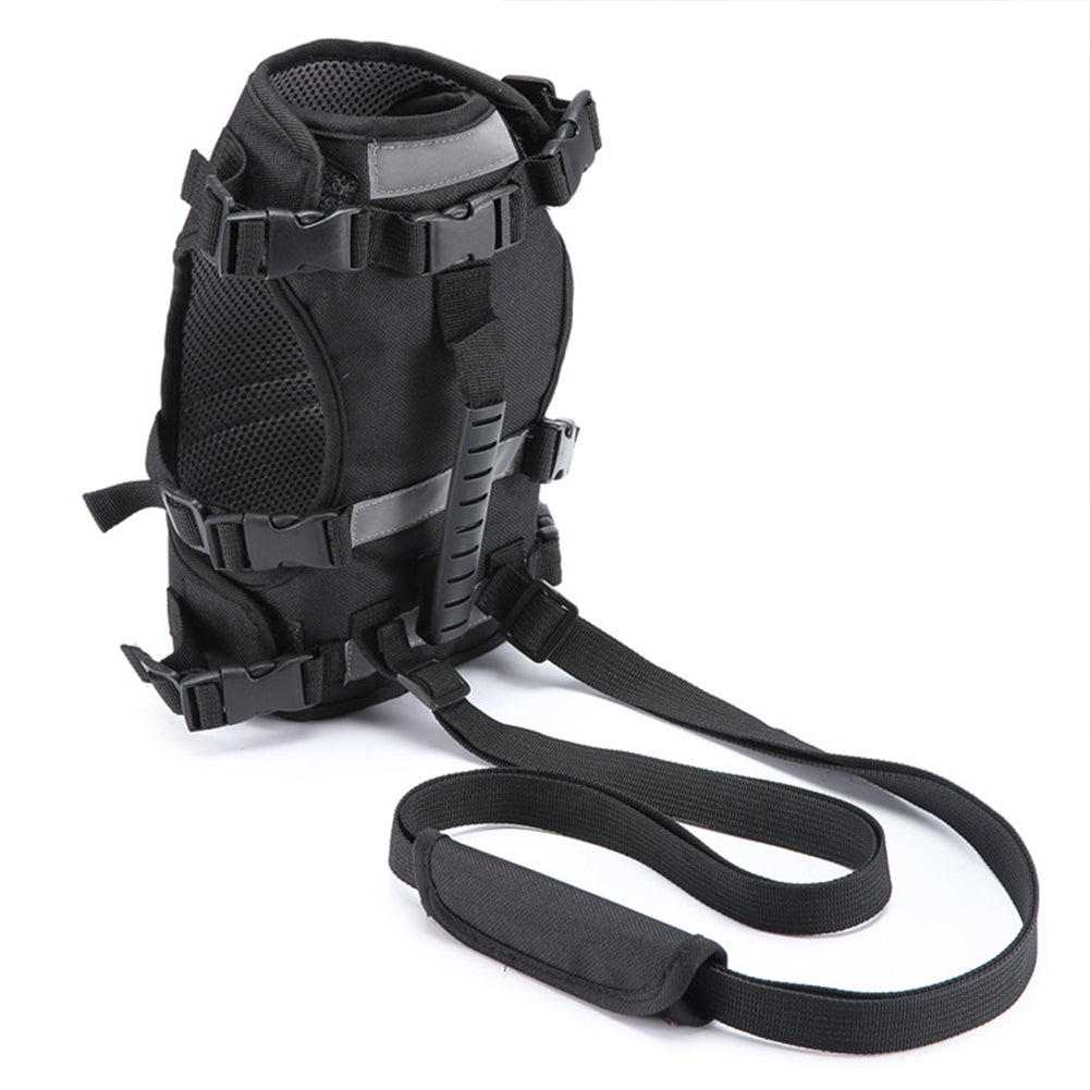 Dog Lift Harness Multi-functional Pet Chest Support Lifting Aid Dog Sling With Handle For Old Disabled Joint Injuries Dogs Walking STXB01 black M