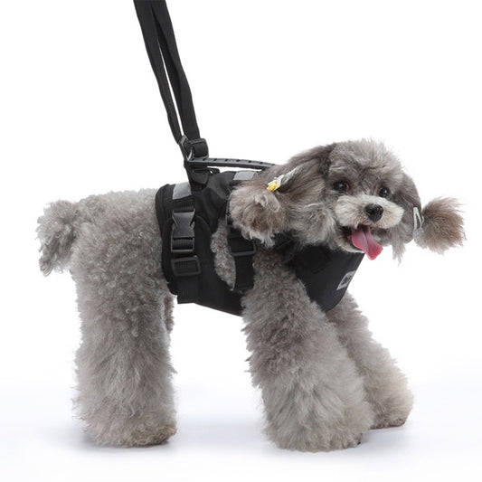 Dog Lift Harness Multi-functional Pet Chest Support Lifting Aid Dog Sling With Handle For Old Disabled Joint Injuries Dogs Walking STXB01 black L
