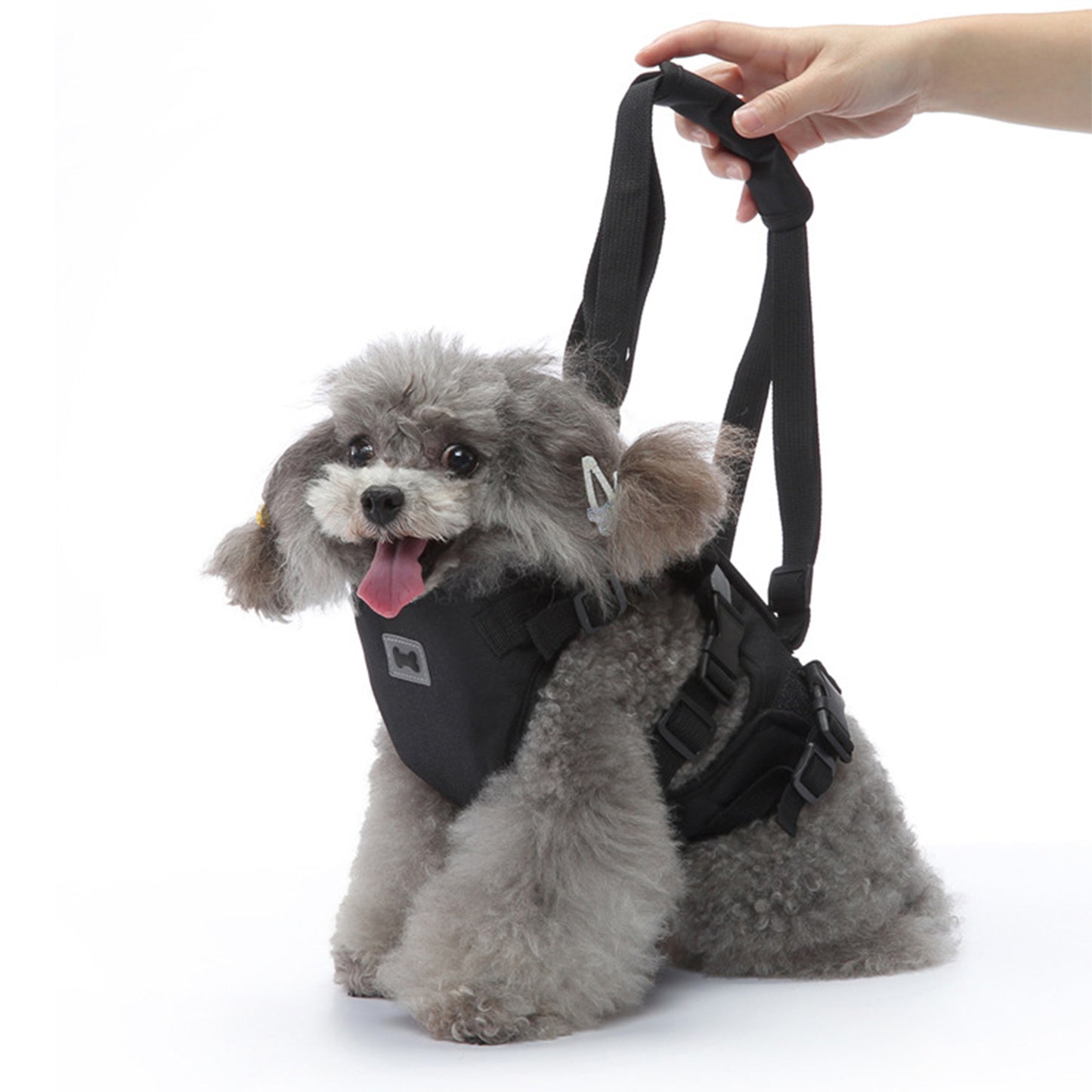Dog Lift Harness Multi-functional Pet Chest Support Lifting Aid Dog Sling With Handle For Old Disabled Joint Injuries Dogs Walking STXB01 black M