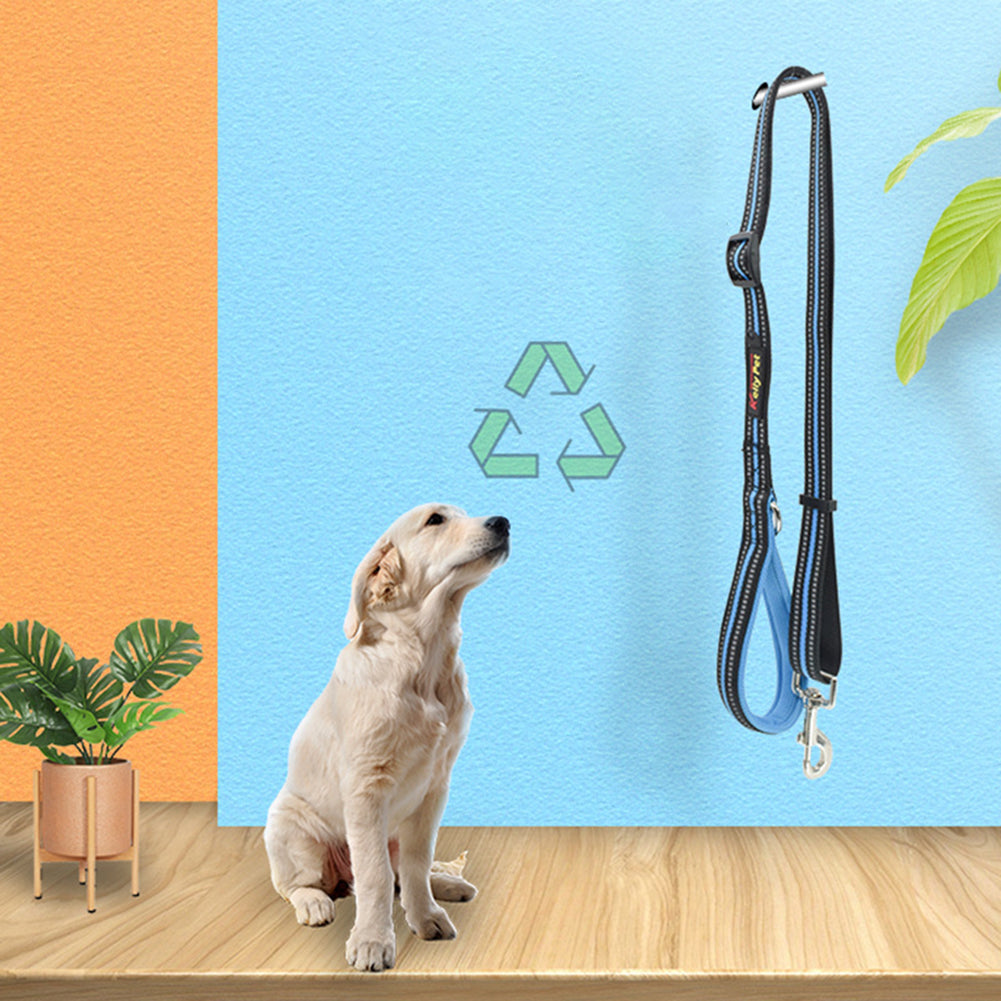 Pet Dog Leash With Soft Padded Handle Adjustable Length 88cm-140cm Reflective Leashes Pet Safety Traction Rope For Medium Large Dogs blue M