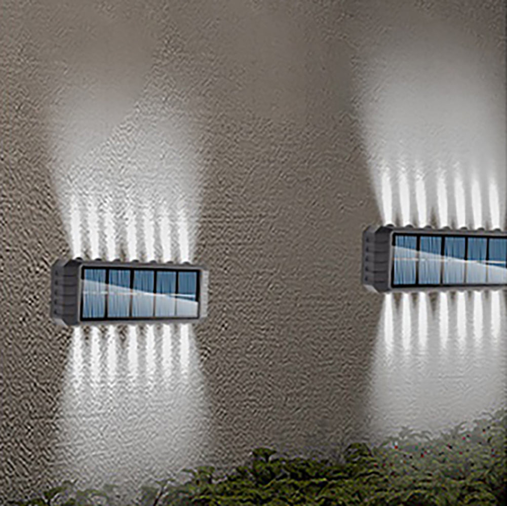 14LED Solar Outdoor Lights Waterproof Up And Down Lighting Wall Lights For Yard Deck Garden Garage Walkway Porch 14LED(white light)