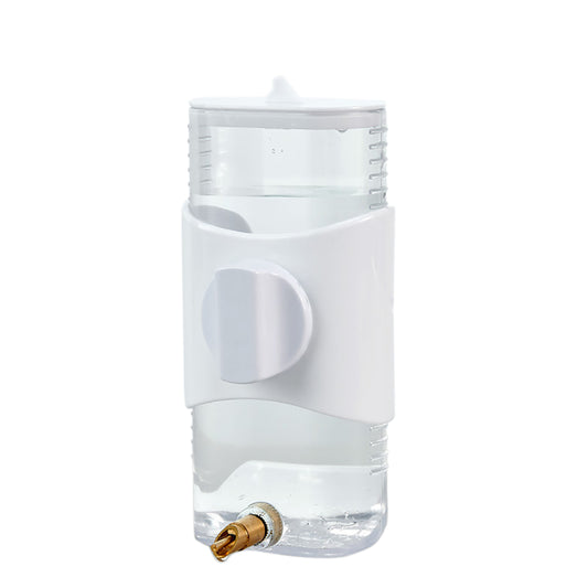 Automatic Birds Water Feeder 300ml Large Capacity Reuseable Firing Pin Water Bottle Bird Water Dispenser (8 x 10 x 16cm) White