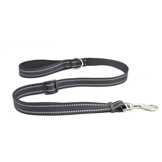 Pet Dog Leash With Soft Padded Handle Adjustable Length 88cm-140cm Reflective Leashes Pet Safety Traction Rope For Medium Large Dogs black M