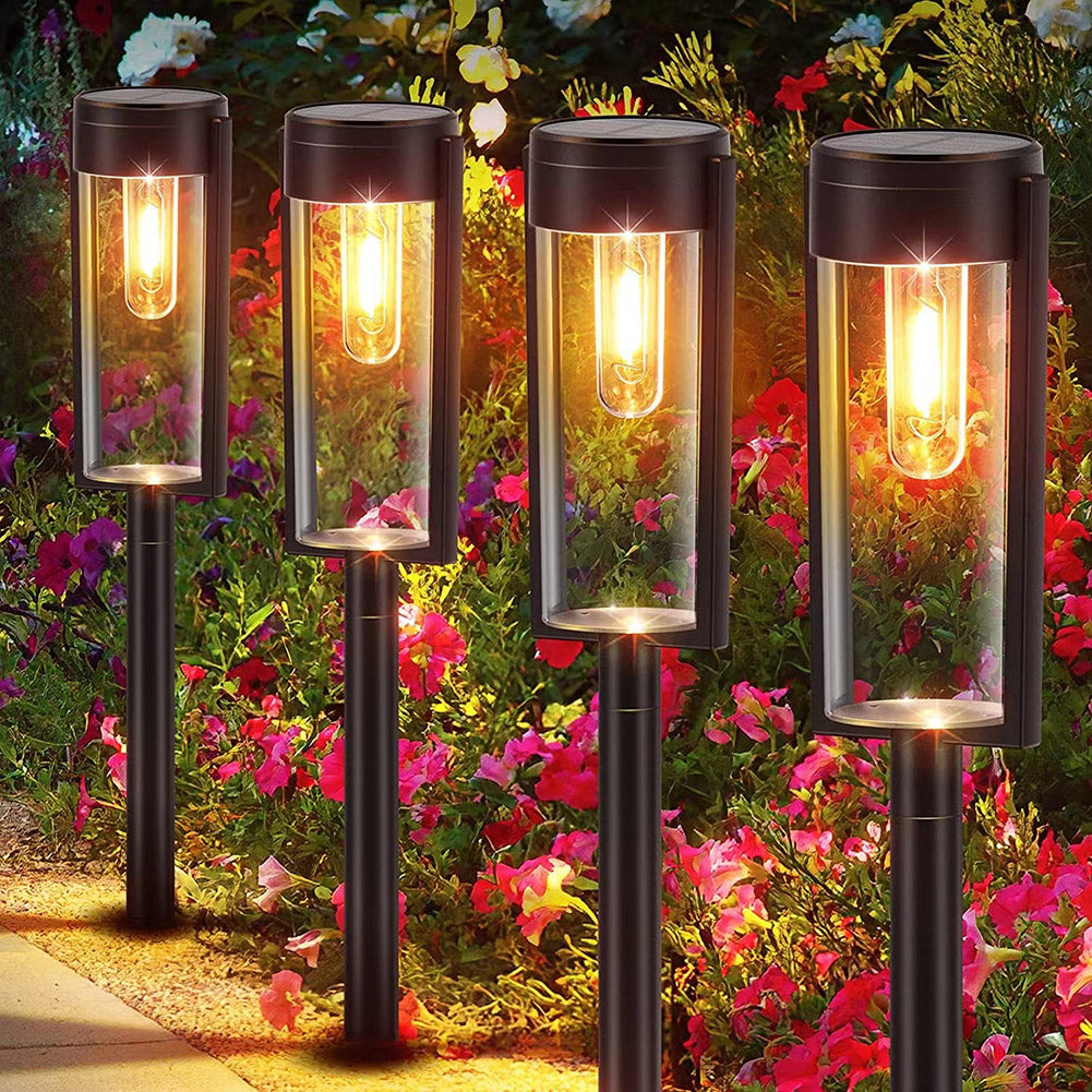 6pcs LED Solar Garden Lights With 600MAH NI-MH Battery IP65 Waterproof Energy Saving Solar Powered Outdoor Courtyard Lamp wall mounted