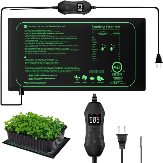 Seedling Heat Mats With Digital Thermostat Controller Plant Heating Mats For Seed Starting Brewing Breeding Greenhouses US Plug 110-130V