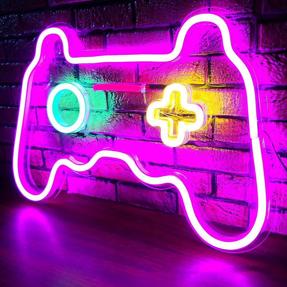 Gaming Neon Sign Gamer Wall Game Room Decor Gamer Gifts Neon Sign Wall Lights LED Sign Pink