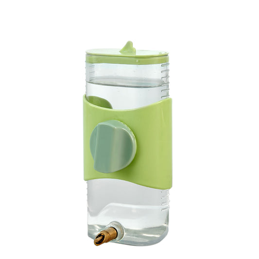 Automatic Birds Water Feeder 300ml Large Capacity Reuseable Firing Pin Water Bottle Bird Water Dispenser (8 x 10 x 16cm) Green
