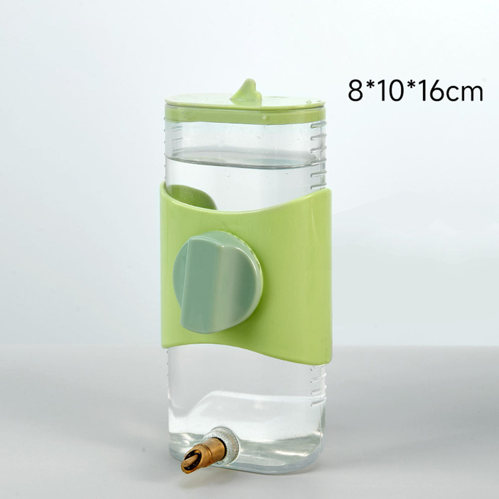 Automatic Birds Water Feeder 300ml Large Capacity Reuseable Firing Pin Water Bottle Bird Water Dispenser (8 x 10 x 16cm) Green