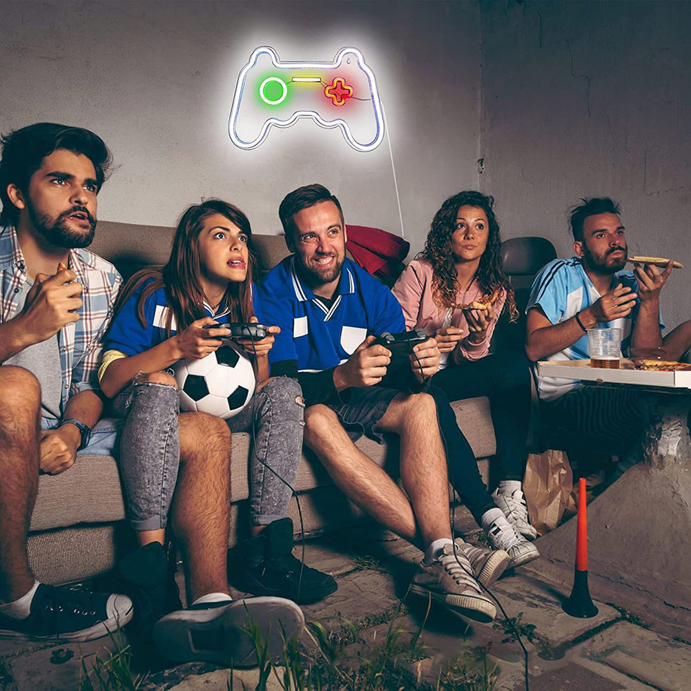 Gaming Neon Sign Gamer Wall Game Room Decor Gamer Gifts Neon Sign Wall Lights LED Sign White