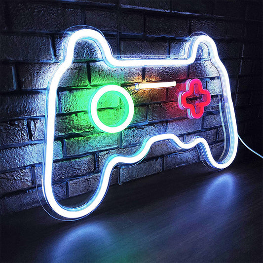 Gaming Neon Sign Gamer Wall Game Room Decor Gamer Gifts Neon Sign Wall Lights LED Sign White