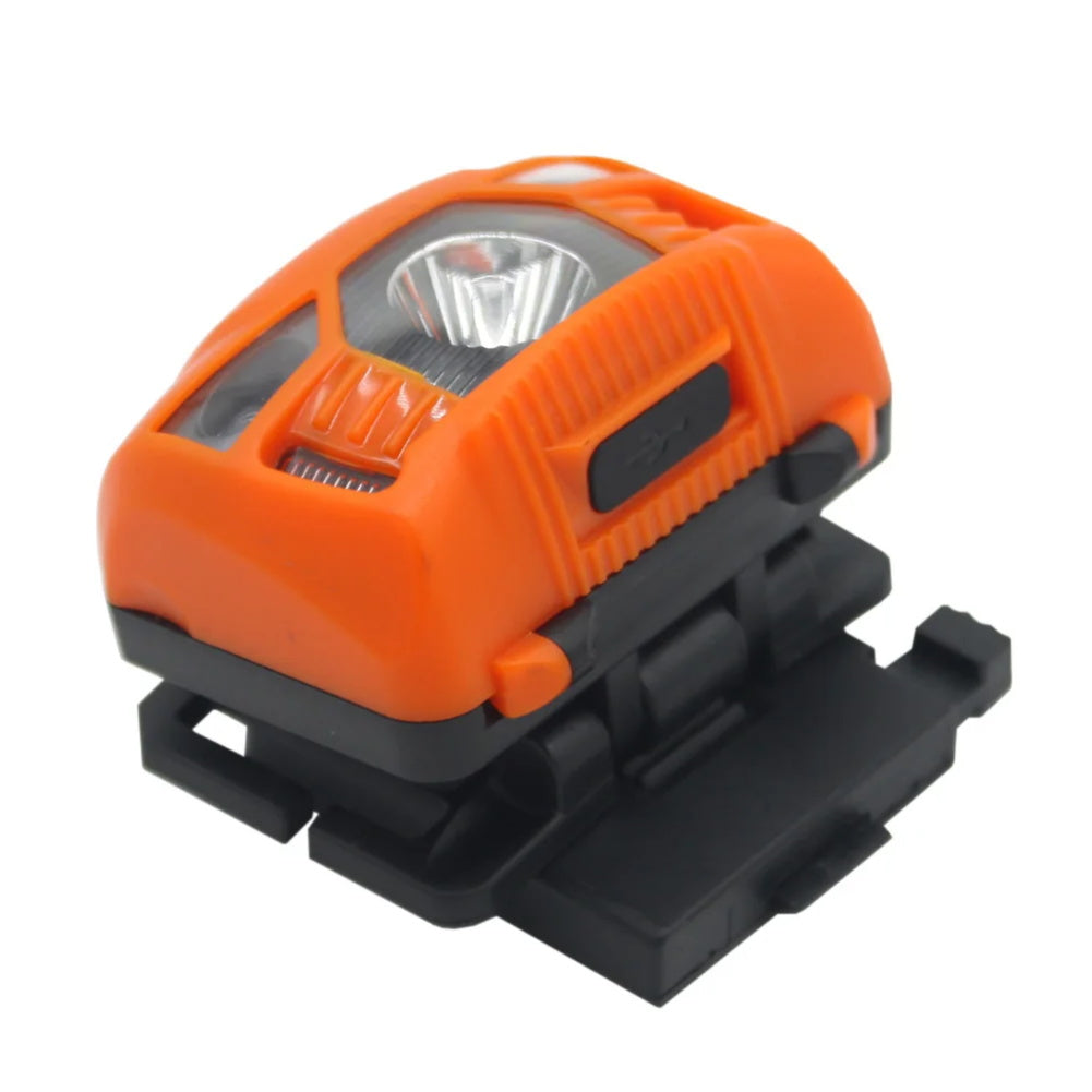 Q5 Helmet Light USB Charging Signal Light Sensor Headlamp For Hunting Fishing Waterproof For M88 Mich Holder Headlight green