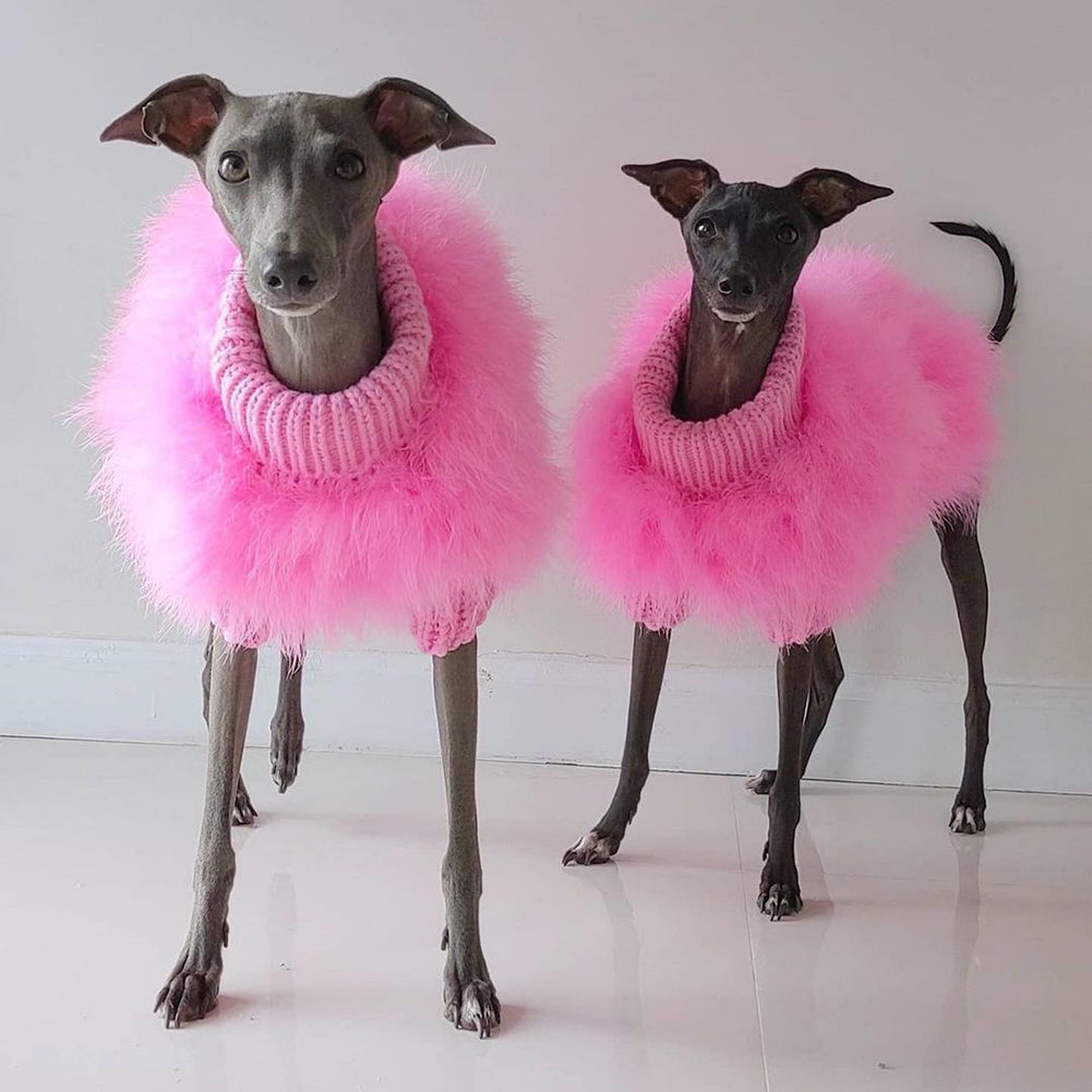 Ladies Turkey Winter Warm Sweater Soft Comfortable Pet Clothes Pets Cosplay Costume Pink Small