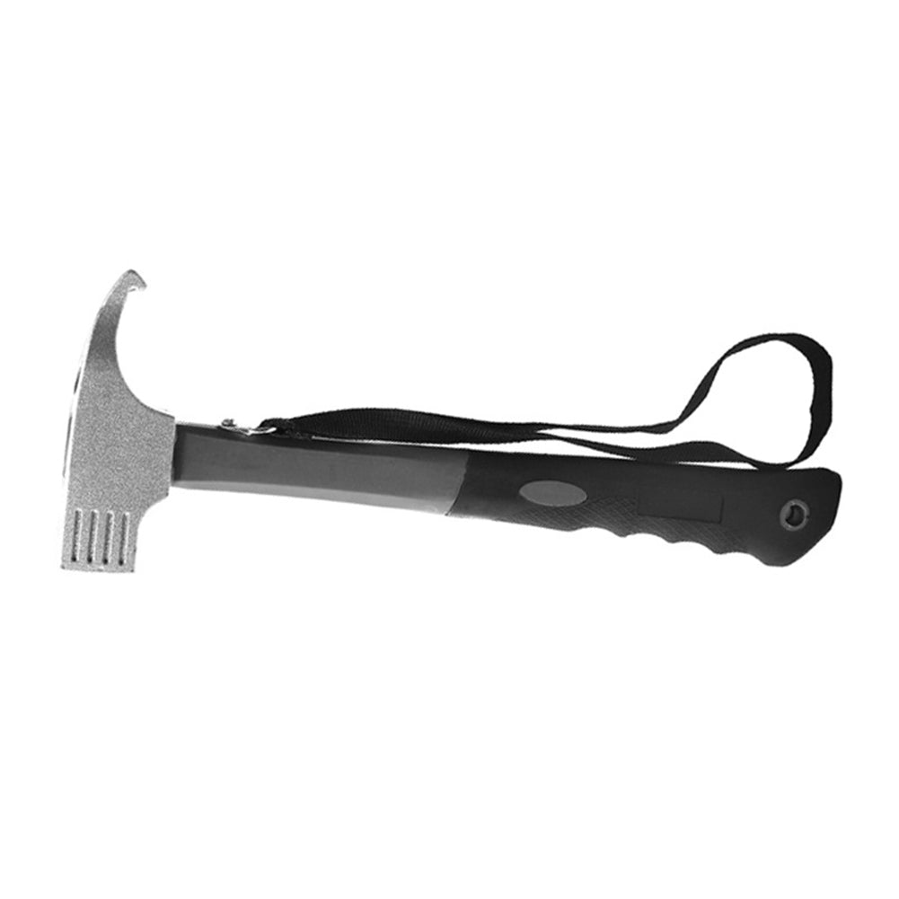 2-in-1 Functional Camping Hammer Nail Puller High-Strength Carbon Steel Mallet Outdoor Accessories For Hiking Camping blue