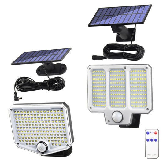 Outdoor Solar Lights With 1200mAh Battery 3 Lighting Modes IP65 Waterproof Sensitive PIR CDS Sensors Fast Charging Motion Sensor Wall Lamp 108LED with remote control