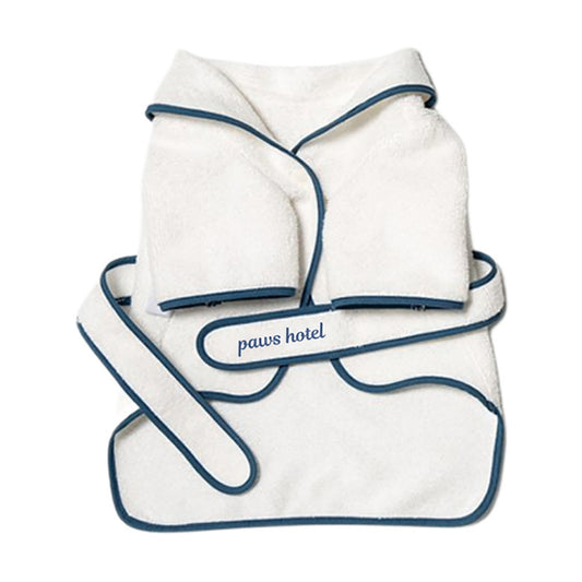 Hotel Style Pet Bath Towel Bathrobe With Eye Mask Slippers Soft Comfortable Pet Clothes Photo Props Holiday Gifts For Dogs hotel style bath towel S (chest circumference 41cm)