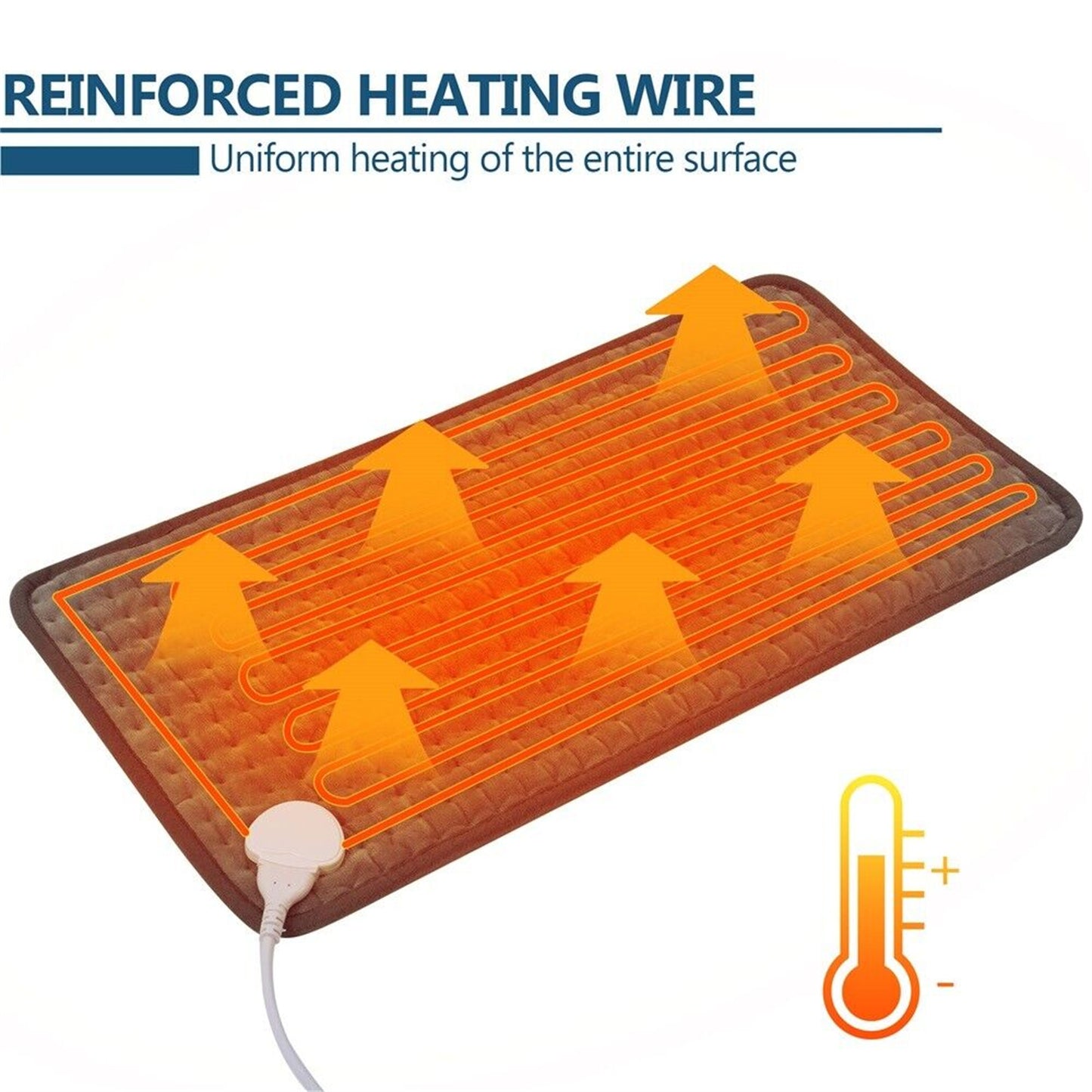 Electric Heating Pad for Back Shoulders Abdomen Legs Arms Physiotherapy Heating Blanket with 10 Heat Settings US Plug