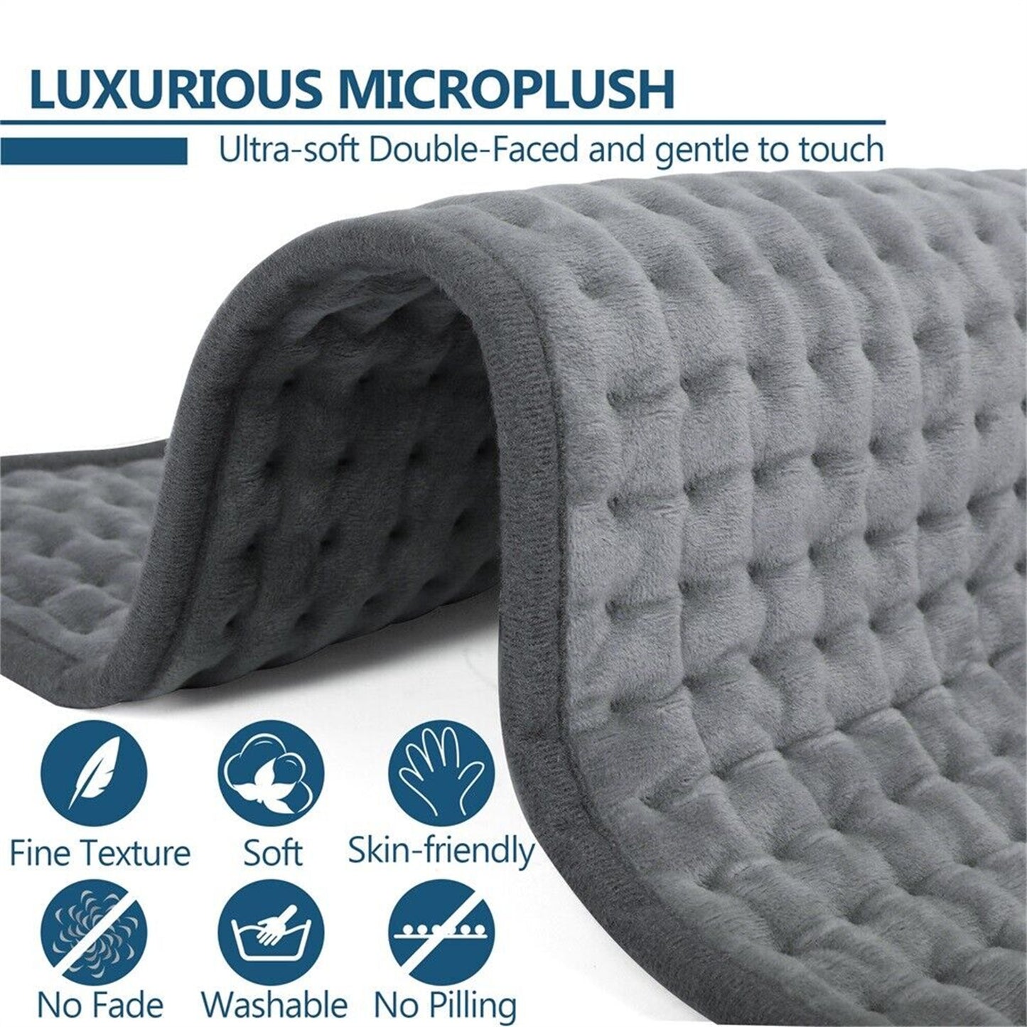 Electric Heating Pad for Back Shoulders Abdomen Legs Arms Physiotherapy Heating Blanket with 10 Heat Settings EU Plug