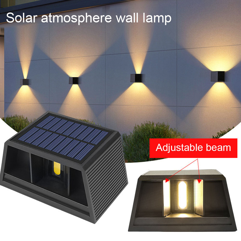 LED Solar Wall Lights Up Down Lighting Outdoor Solar Powered Sconce Waterproof Wall Lamp For Fence Stair Porch Patio Decoration solar wall light