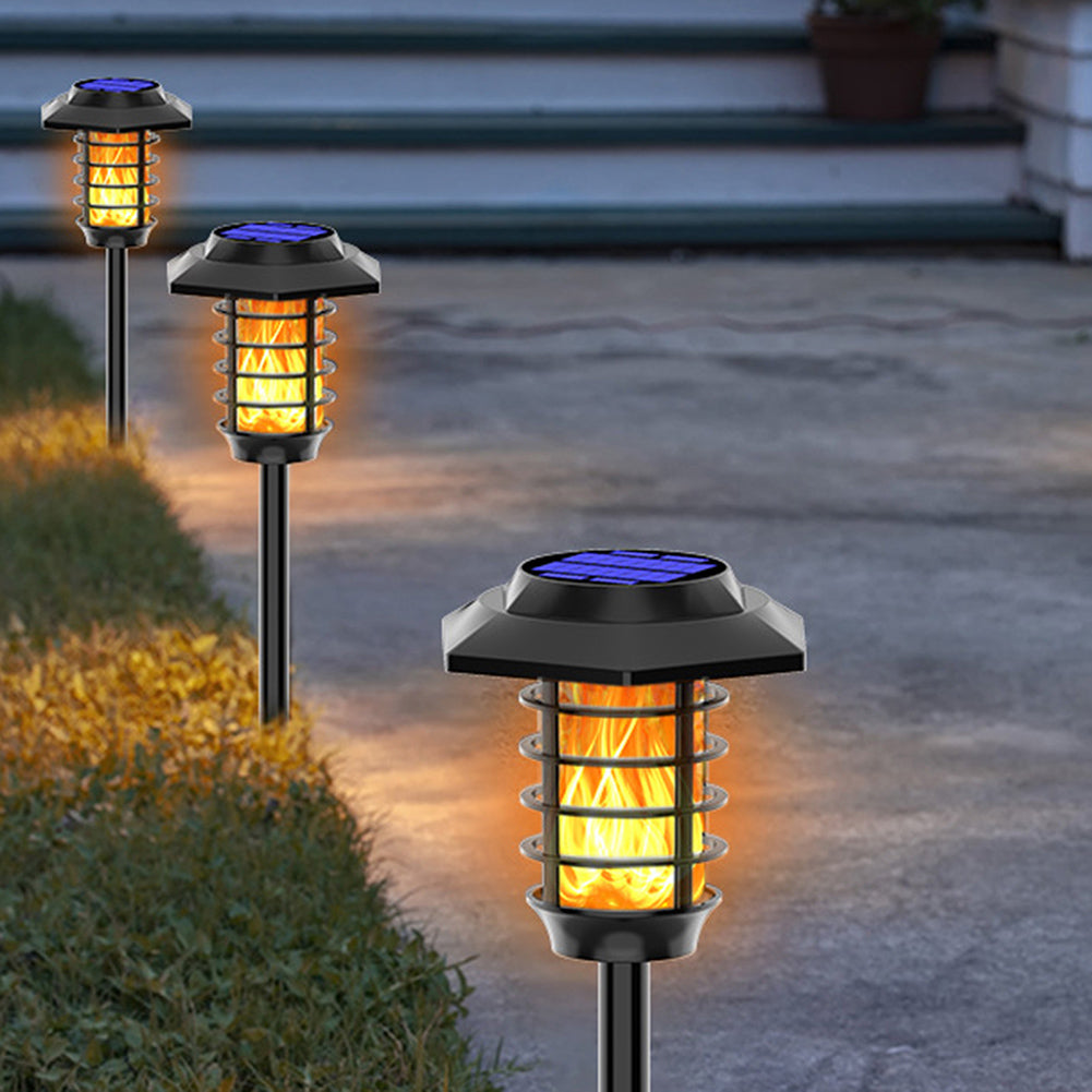 1 Pack/2 Pack/4 Pack Solar Dynaming Flame Lights Outdoor Waterproof Flickering Flame Torch Light Landscape Lamp For Lawn Patio Yard Garden 48LED 1pc