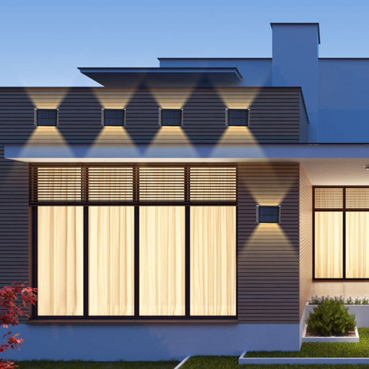 LED Solar Wall Lights Up Down Lighting Outdoor Solar Powered Sconce Waterproof Wall Lamp For Fence Stair Porch Patio Decoration solar wall light