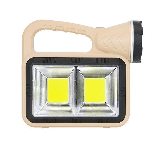 20w Portable Led Flashlights 3 Lighting Modes IPX5 Waterproof Solar USB Rechargeable Strong Light Multifunctional Camping Work Light COB light
