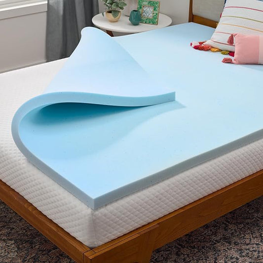 Solid Color Memory Foam Mattress Cover
