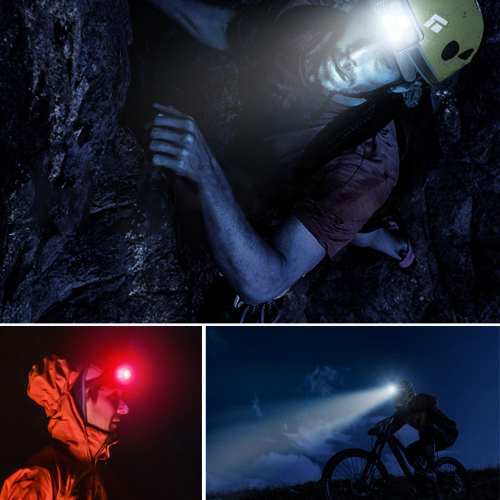 LED Headlamp Flashlight 6 Modes Head Lamp USB Rechargeable Waterproof Head Flashlight For Outdoor Fishing Hiking Camping 3LED