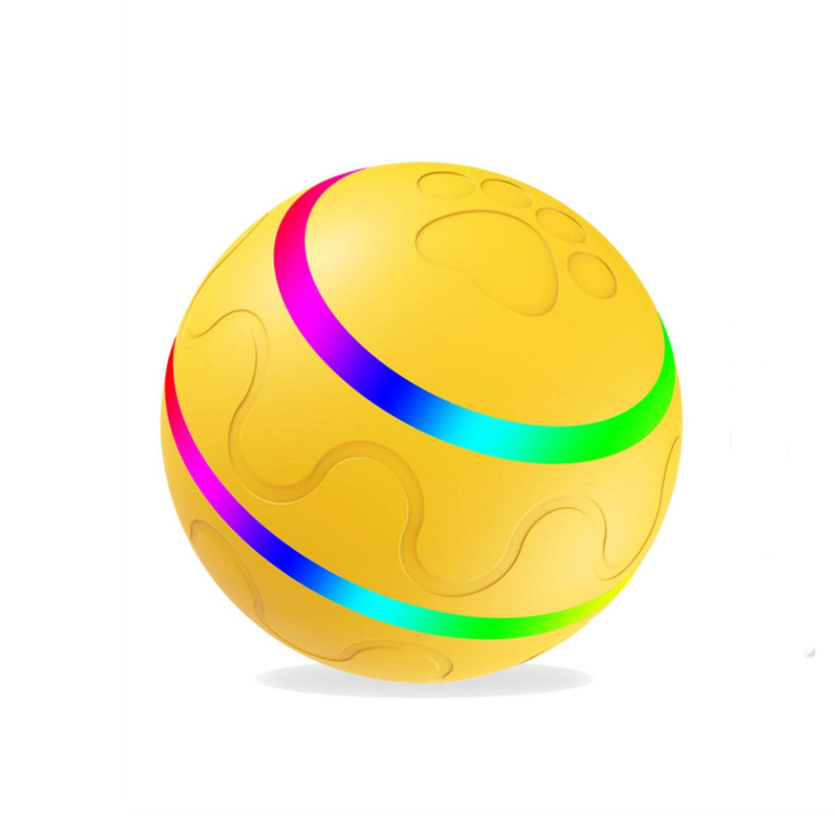 Interactive Dog Toys Ball Electric Launcher Durable Automatic Rolling Balls with 2 Modes Remote Control Yellow