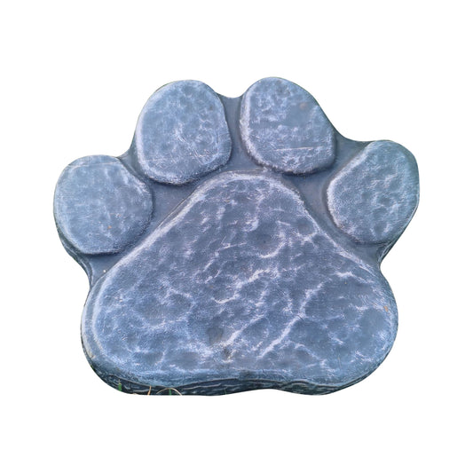 Outdoor Resin Pawprint Remembrance Tombstone With 4x3 Inch Personalized Picture Frame Pet Memorial Gifts For Lawn Backyard Courtyard gray product without words