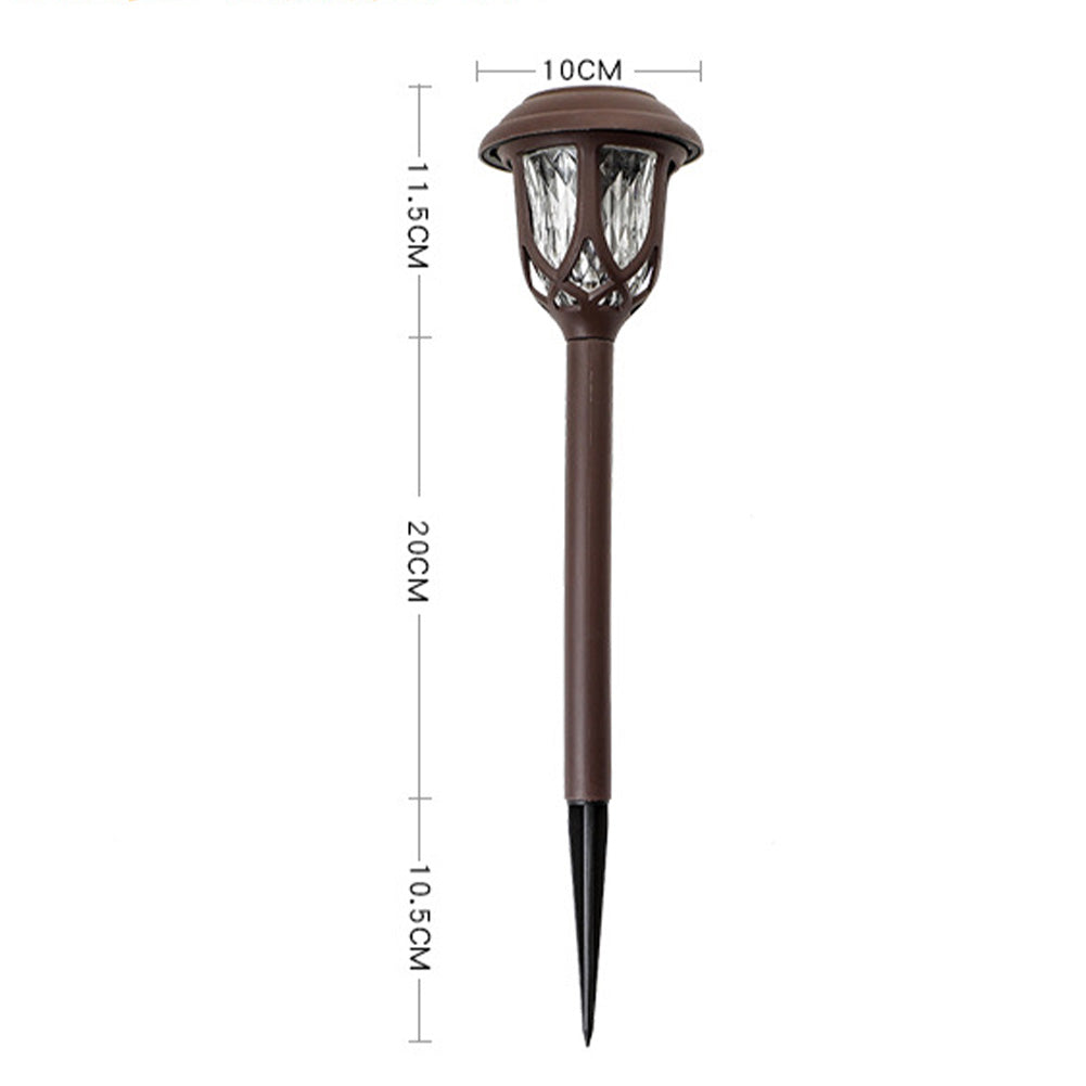 Solar Pathway Lights Outdoor 10 Pack Waterproof Auto On/Off Outdoor Solar Lights For Yard Landscape Path Lawn Patio Walkway Brown - warm light
