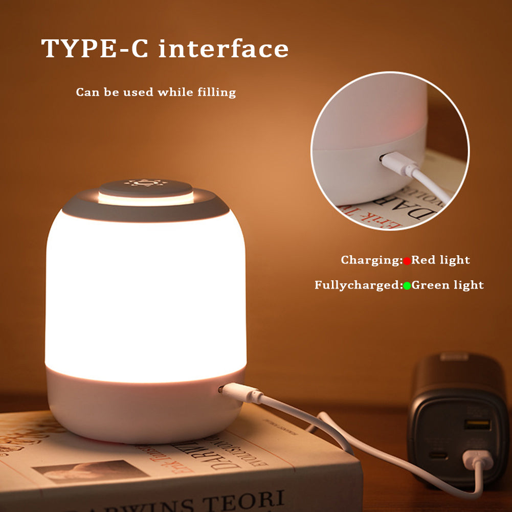 LED Night Light 3 Color Dimming Touch Sensor Bedroom Bedside Lamp Baby Nursery Night Lights For Work/Study/Craft Pink-SE version