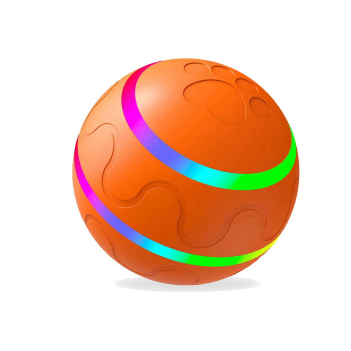 Interactive Dog Toys Ball Electric Launcher Durable Automatic Rolling Balls with 2 Modes Remote Control Orange