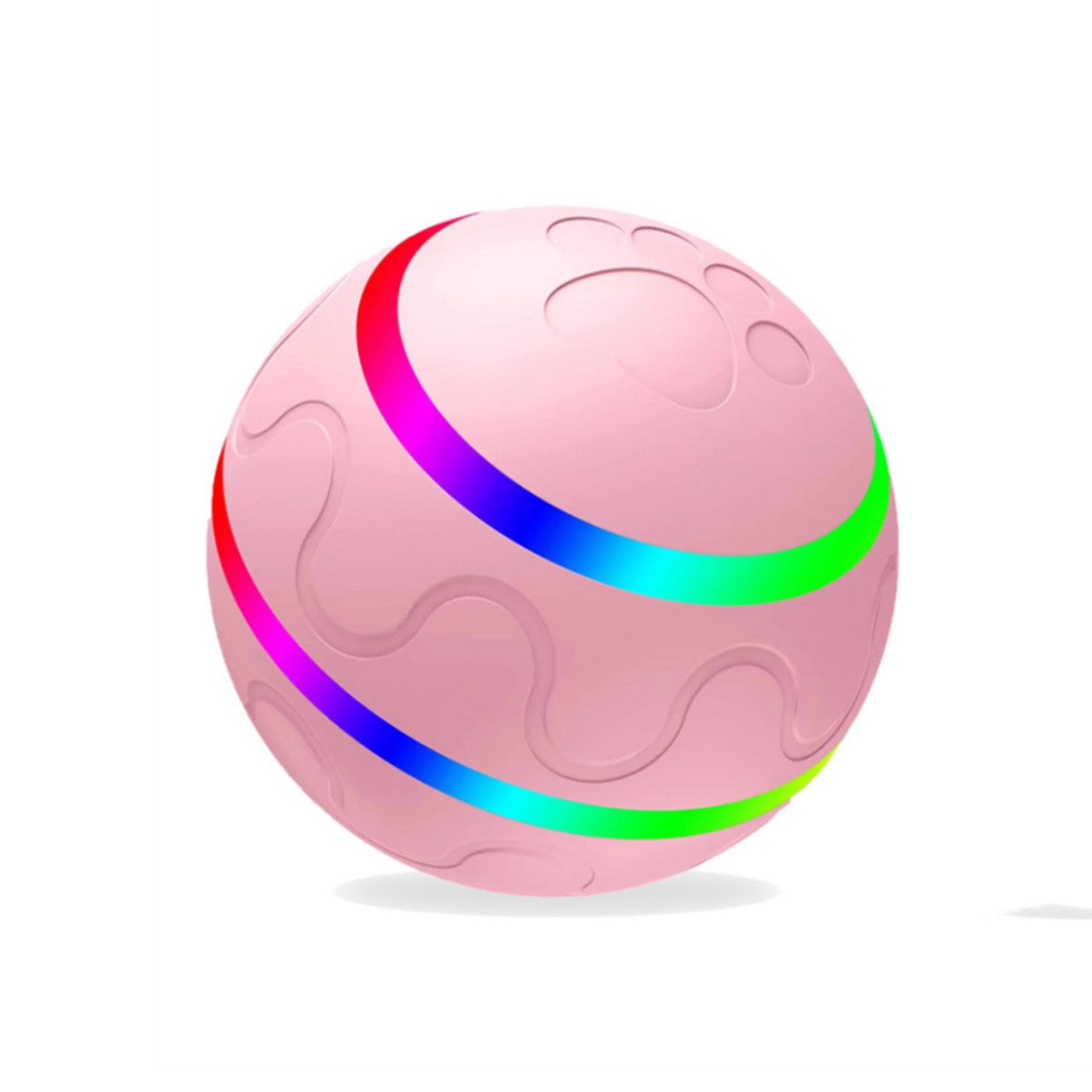 Interactive Dog Toys Ball Electric Launcher Durable Automatic Rolling Balls with 2 Modes Remote Control Pink