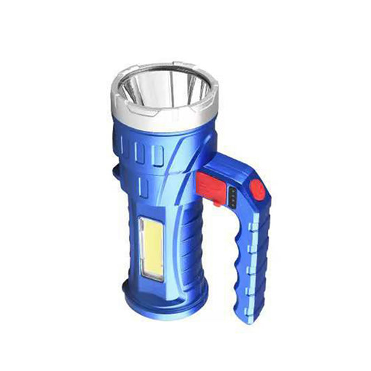Powerful Handheld Flashlights With Handle 4 Different Modes Waterproof USB Rechargeable Handheld Searchlight For Camping Emergencies Hiking Blue