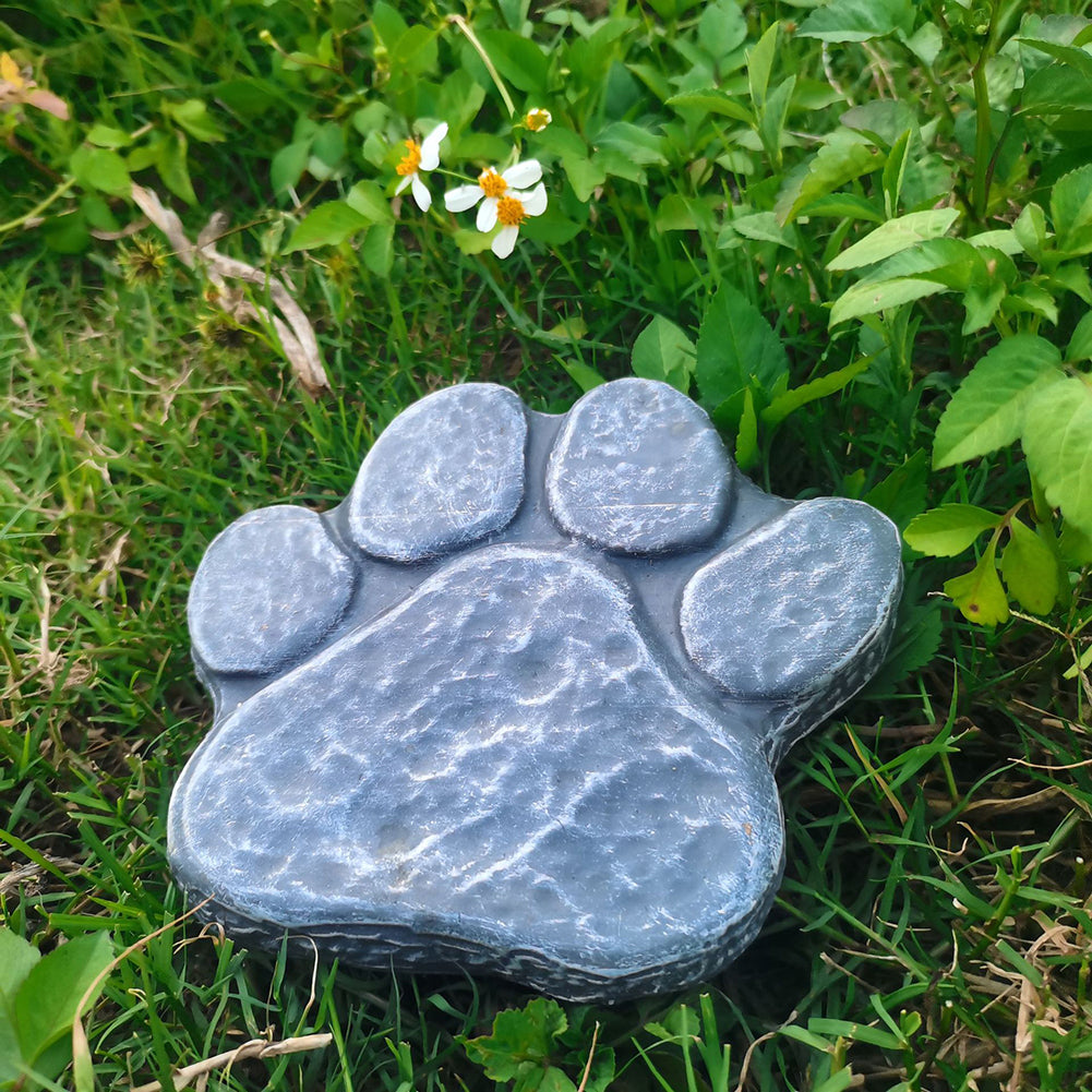 Outdoor Resin Pawprint Remembrance Tombstone With 4x3 Inch Personalized Picture Frame Pet Memorial Gifts For Lawn Backyard Courtyard green product without words