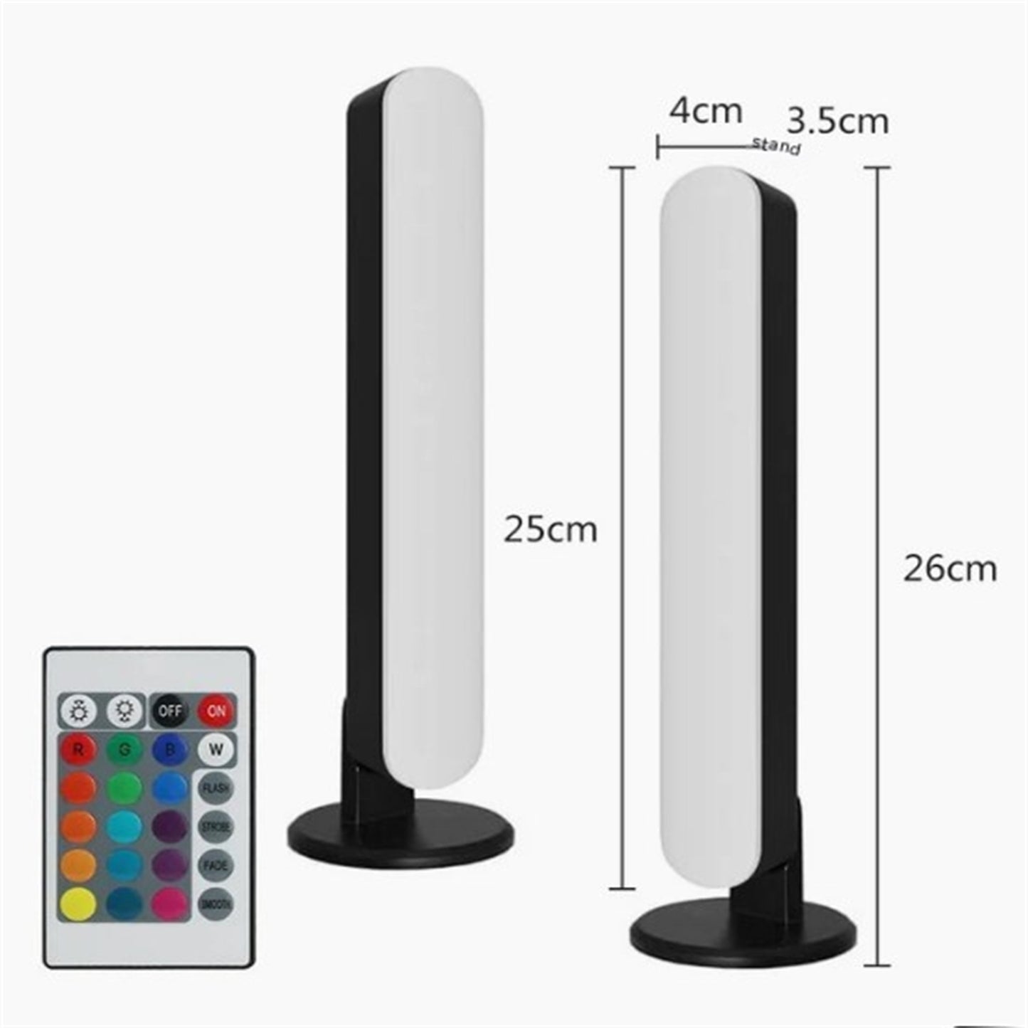 2pcs RGB Desktop Lamp With Remote Control 5V LED Night Lights Suitable For Gaming TV Bedroom Decoration 2 pack